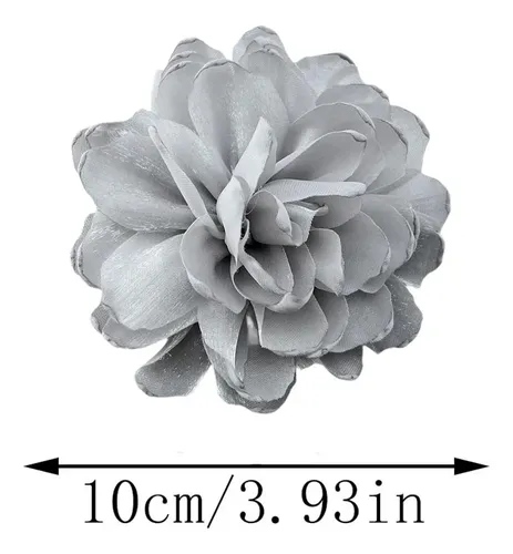 3 Broche De Flores, Pinza Para El Pelo Con Flores, Gris
