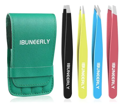 Juego De Pinzas Para Cejas Ibuneerly 4 Piezas Acero