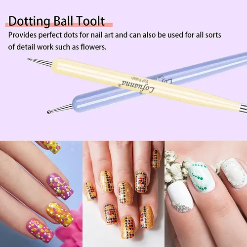 Lofuanna Set 6 Brochas Nail Tips Gel Extensión