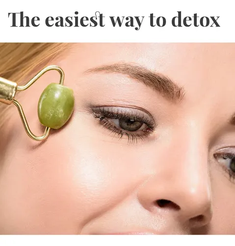 Rodillo Facial Jade Restoriden Gua Sha Masajeador Verde