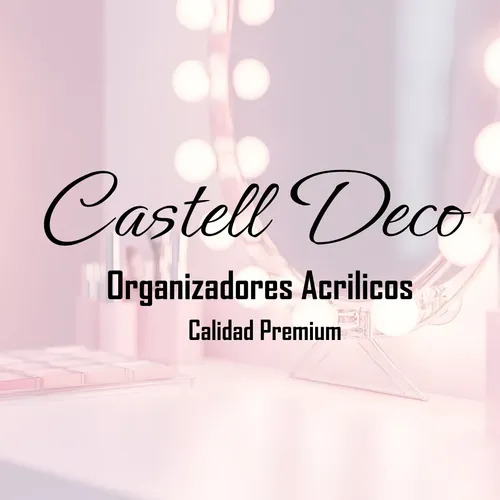 Organizador Maquillaje Acrilico Cajón Caja Porta Cosméticos Castell Deco Calidad Premium Cosmético Joyería Esmaltes Elegante Moderno Beauty