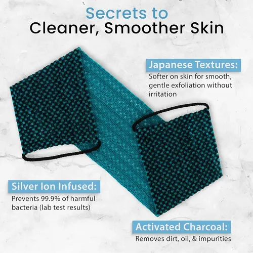Toalla Exfoliante Japonesa Shower Bouquet Verde 91x18cm