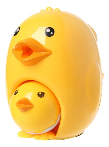 Sacapuntas Mecánico De Mano, Bonito Diseño Kawaii Chick  Amarillo