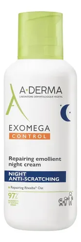 Crema Hiratante Corporal Emoliente A-Derma Exomega Control para Piel Atópica y Piel Seca Crema de Noche que Ayuda a Calmar la Piel Ideal para Skincare Diario Absorción Rápida con Avena 400ml