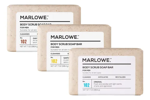 Jabón Exfoliante Corporal Marlowe. Variety Trio No. 102 Para