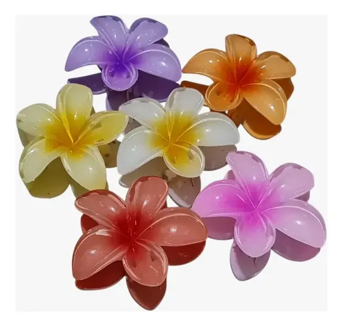 Broche Pelo Flores Hawaianas Gancho Flor Tendencia Xl Unidad