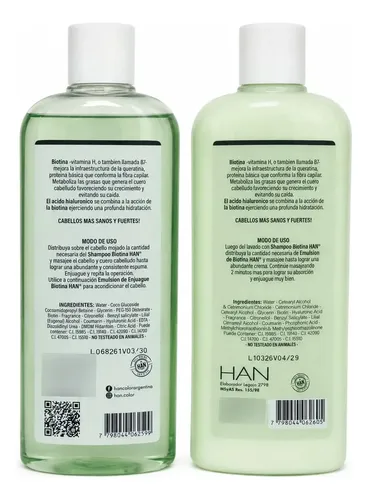 Han Shampoo Y Acondicionador Biotina Hialurónico