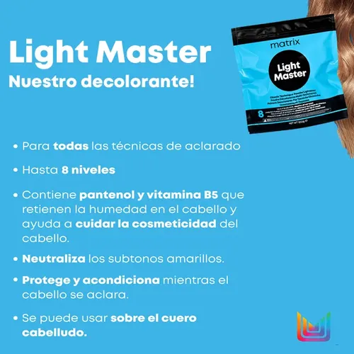 Matrix Polvo Decolorante Light Master X 3uni Aclara 8 Tonos