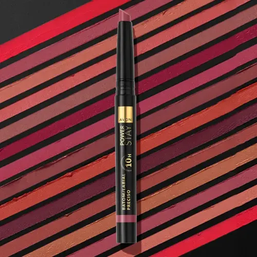 Lápiz Labial Preciso Matte Larga Duracion Power Stay Retractil – Avon Color Character Mauve