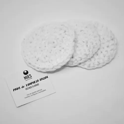 Pads De Limpieza Facial Mies 100% Algodon