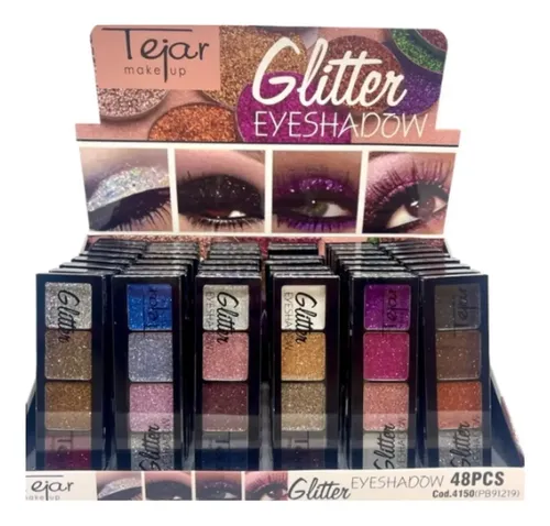 Paleta 4 Sombras Glitter Eyeshadow Tejar 4150 Lefemme