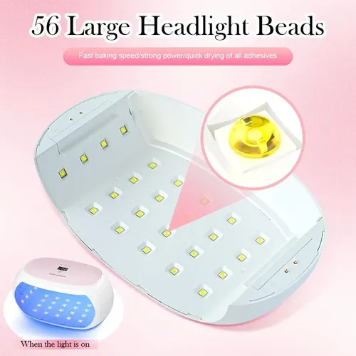 Lámpara Uv 56 Led Para Resina Con Temporizador Ajustable