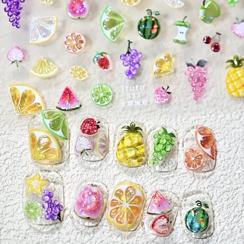 Adhesivos Para Uñas Fruit Party Jelly 3d En Relieve