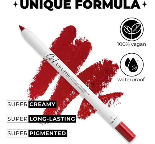 Lápiz Delineador Labios Resistente Al Agua Con Pigmento