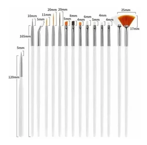 Kit De Pincel Decoración Para Manicura Dotting Liner Dibujar
