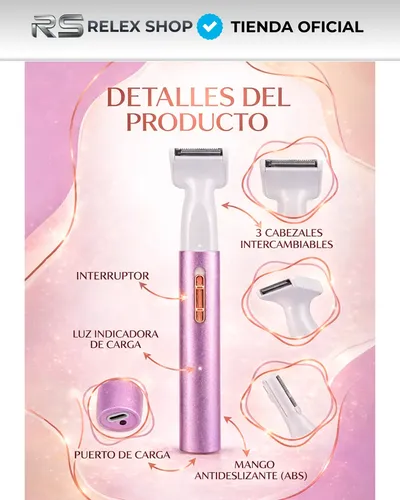 Depiladora Eléctrica Mujer 4 En 1 Usb Recargable