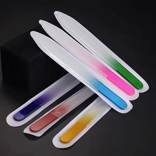 Set X24 Limas Vidrio De Cristal Uñas Esculpidas Manicuria