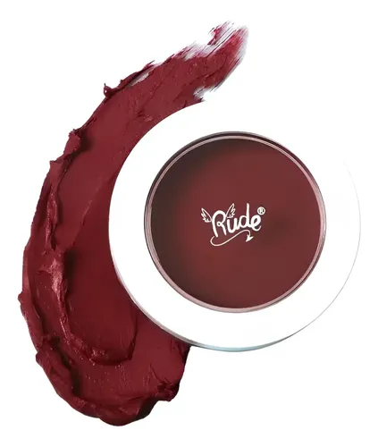 Rubor En Crema Rude Cosmetics Cream Puff Tono Red Velvet Vegano