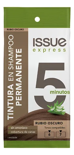 Tintura Shampoo Issue Express 5 Minutos Rubio Oscuro X4u