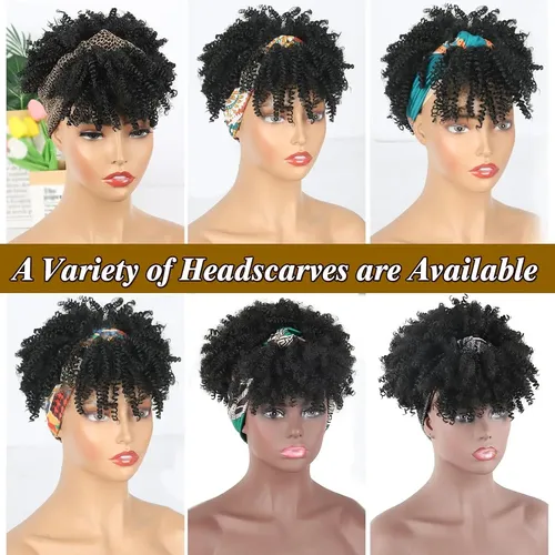 Diadema Wigs Brown Para Peluca Corta Afro Afro Ombre Negra