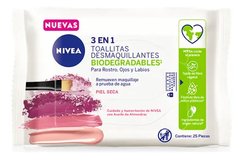 Toallitas Desmaquillantes Para Piel Seca Nivea 25 U