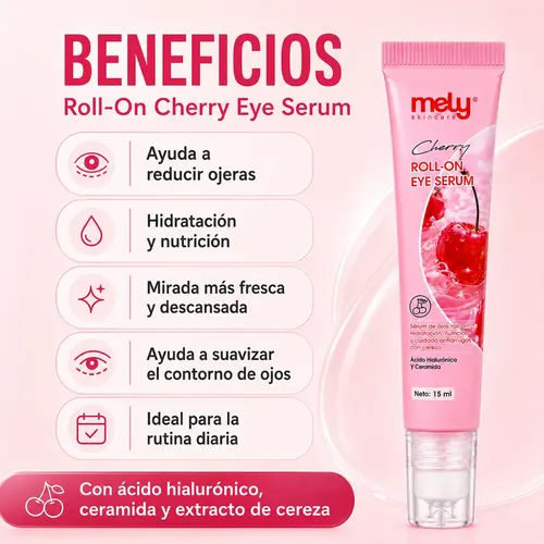 Serum Contorno De Ojos Roll On Mely Ojeras Bolsas 15ml
