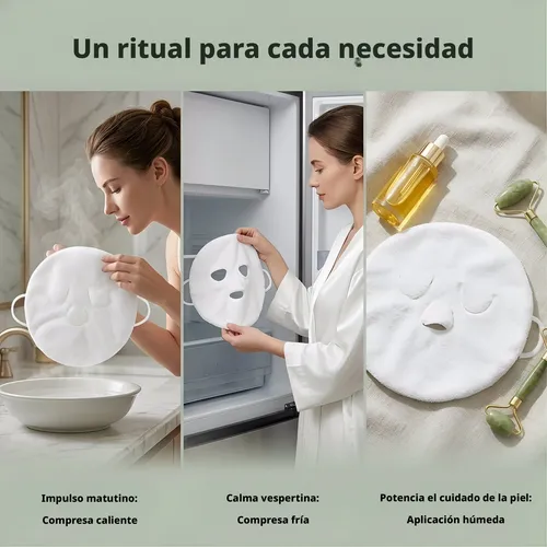 Kit Compresa Facial Frio Caliente Tres Unidades Toallas Spa
