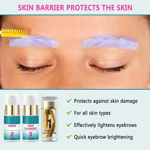 Kit Aclarador De Cejas Natural Soft Finish Salon .