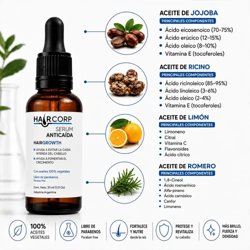 Kit Anticaída de Haircorp con Shampoo y Sérum para el Crecimiento del Pelo