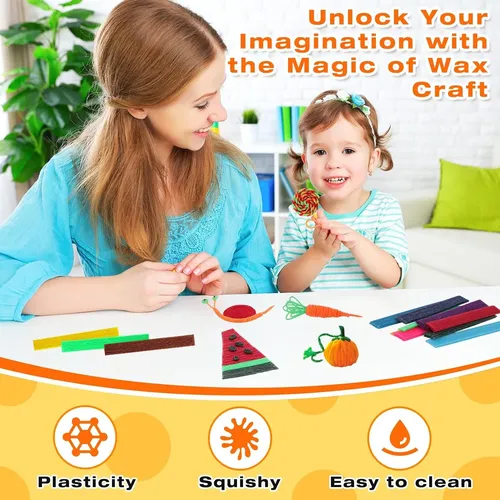 1000 Cintas De Cera Flexibles 13 Colores Para Manualidades