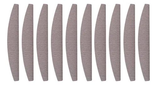 10 Limas 150/150 Medialuna Gris Uñas Esculpidas L009