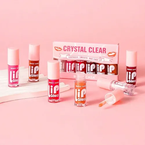 6-piece Moisturizing Lip Oil Set, For Glossy Lip Care