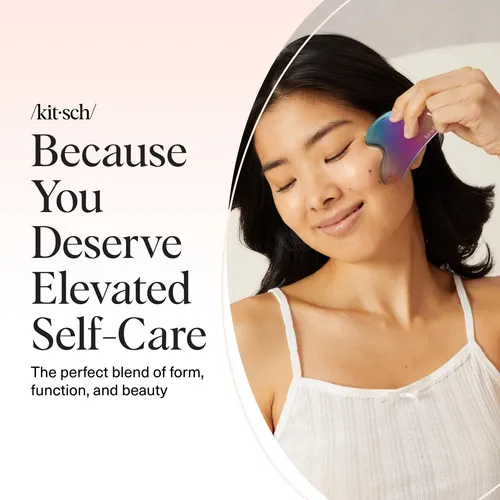 Gua Sha Kitsch Acero Inoxidable Iridiscente Facial