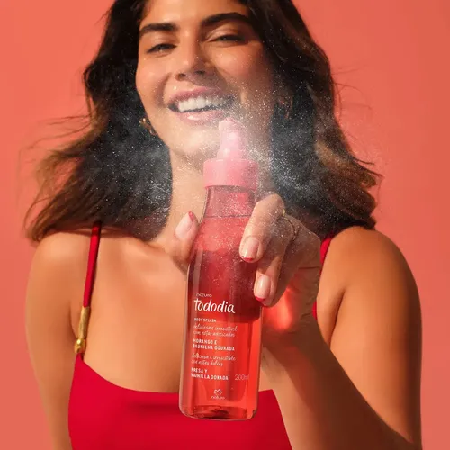 Body Splash Natura Tododia Fresa Y Vainilla Dorada 200ml