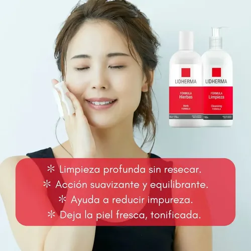 Lidherma Kit Limpieza Emulsion Locion Hierbas Piel Sensible
