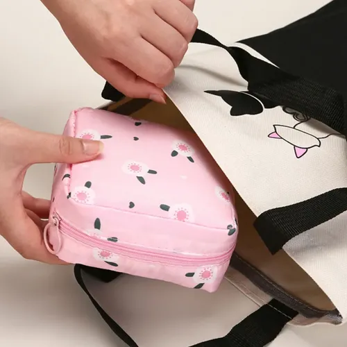 Bolsa De Almacenamiento Para Cuidado Femenino (pk), Almohadi Pink Flowers Not Specified