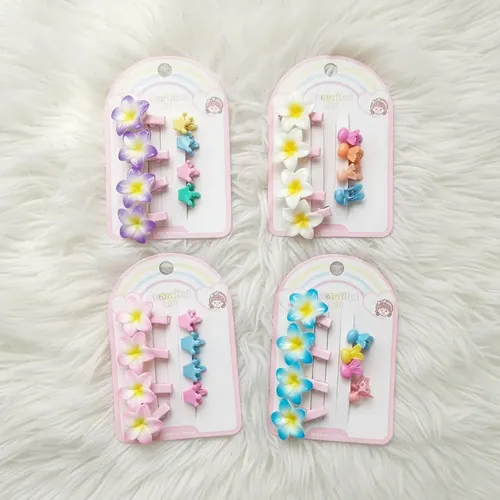 Pack X 3 Set Hebillas De Pelo Colores Surtidos Para Nena