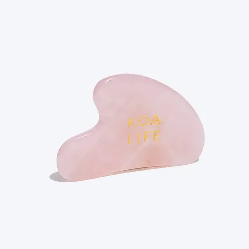 Herramienta De Masaje Facial Koa Life Rose Quartz Gua Sha