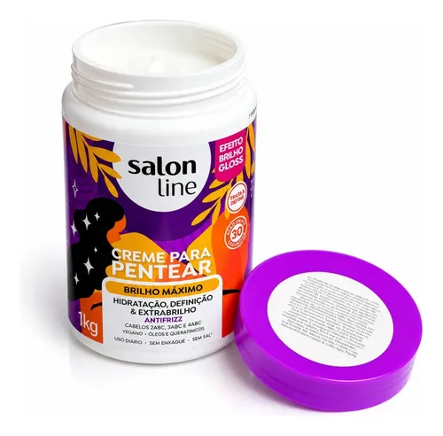 Salon Line Crema Para Peinar Brillo Máximo 1kg Hidratante