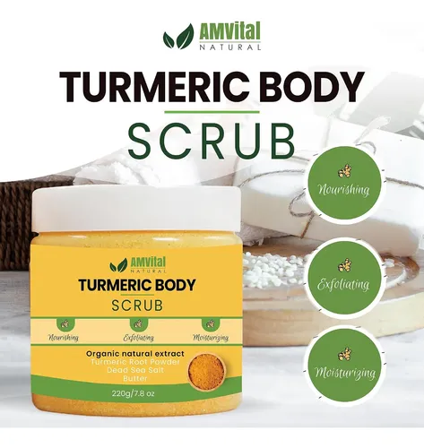 Exfoliante Corporal De Cúrcuma – Exfoliante Natural Hecho A.