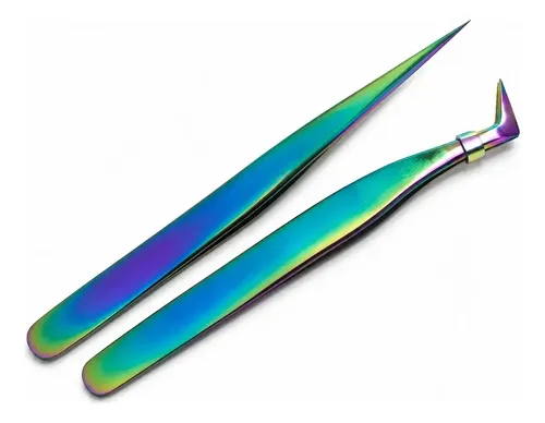 Pinza Cejas Y Pestañas Acero Inoxidable Punta Curva