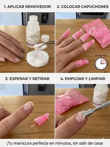 Kit Retiro De Esmalte Semipermanente Soft Gel Completo