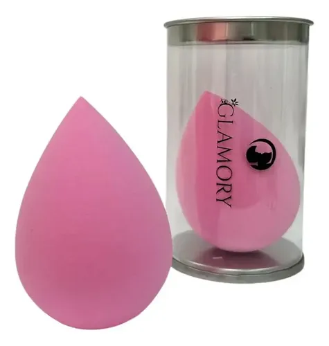Beauty Sponge Aplicadora De Maquillaje Base Polvo Glamory Color Rosa Tamaño De La Esponja Mediana