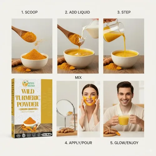 Polvo De Cúrcuma Silvestre Para Cuidado Facial 150 G