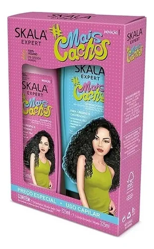 Skala Mais Cachos kit Shampoo y Acondicionador Vegano Rulos Pelo