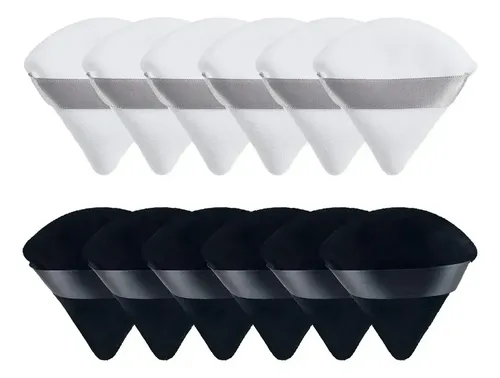 12 Esponja Facial Maquillaje Polvo Base Contorno Corrector