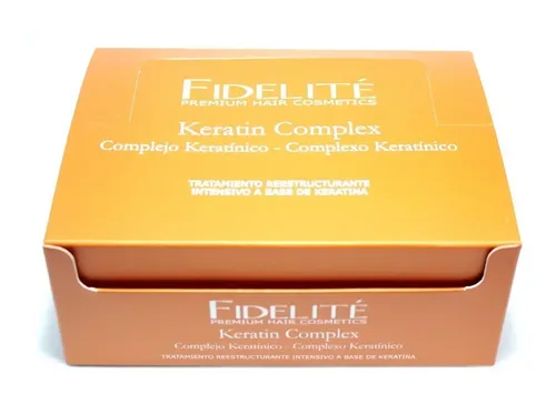 Caja De 12 Ampollas Keratina X 15ml C/u Fidelite