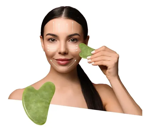 Gua Sha Masajeador Facial Corporal Piedra Jade Original