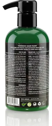 Tinte Semipermanente Verde Moehair Voodoo Hair Paint 8 Oz