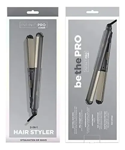 Plancha De Pelo Diseño Único, Placas Rectas Y Curvas, Negro